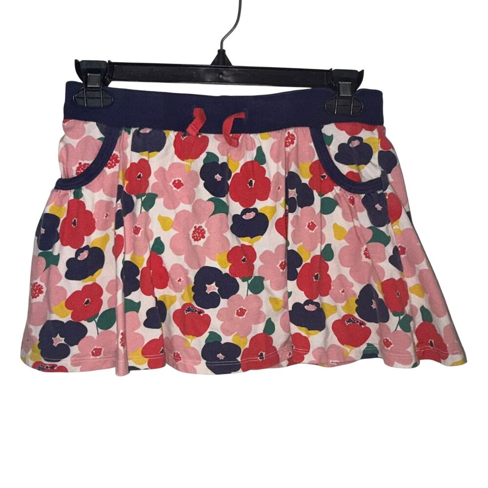 Mini Boden Floral Knit Skort Pink Navy Red Girls 9-10Y